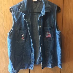 Super cute Mickey Mouse America Jean Vest